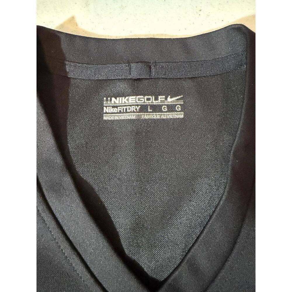 Nike Golf Gilet Vest Mens Large Black Pullover Nike Fit Dry Top Heavier Weight - Picture 3 of 6